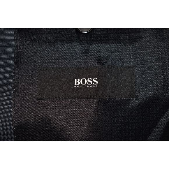 HUGO BOSS $649 Reda Super 110's Wool Blue Black Two Button Sport Coat Men's 40R - Picture 5 of 6